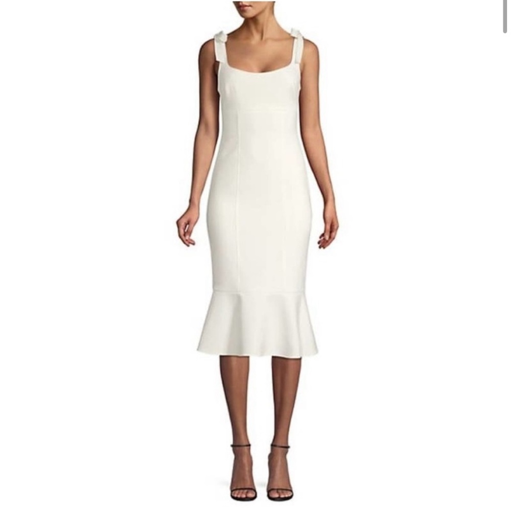 Likely Ellery Dress Size 2 Tie Sleeves Flare Hem Ivory